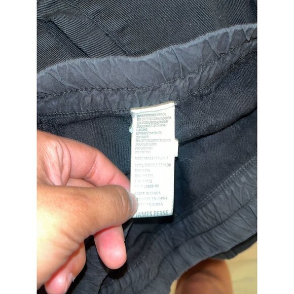 James Perse Black Drawstring Waist Slim Fit Jogger Pants Size Medium - Picture 8 of 9